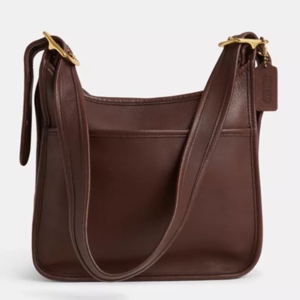 Coach Vintage Mahogany Brown Leather Legacy Zip Crossbody Shoulder Bag